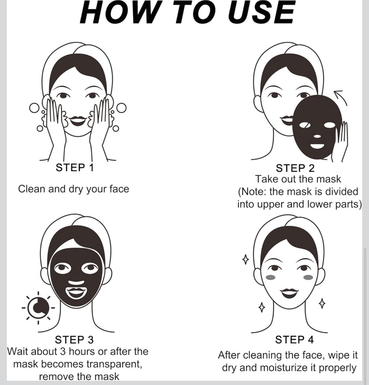 Bio-Collagen Real Deep Mask, Hydrating Overnight Mask,Korean Skin Care, Pack of 4