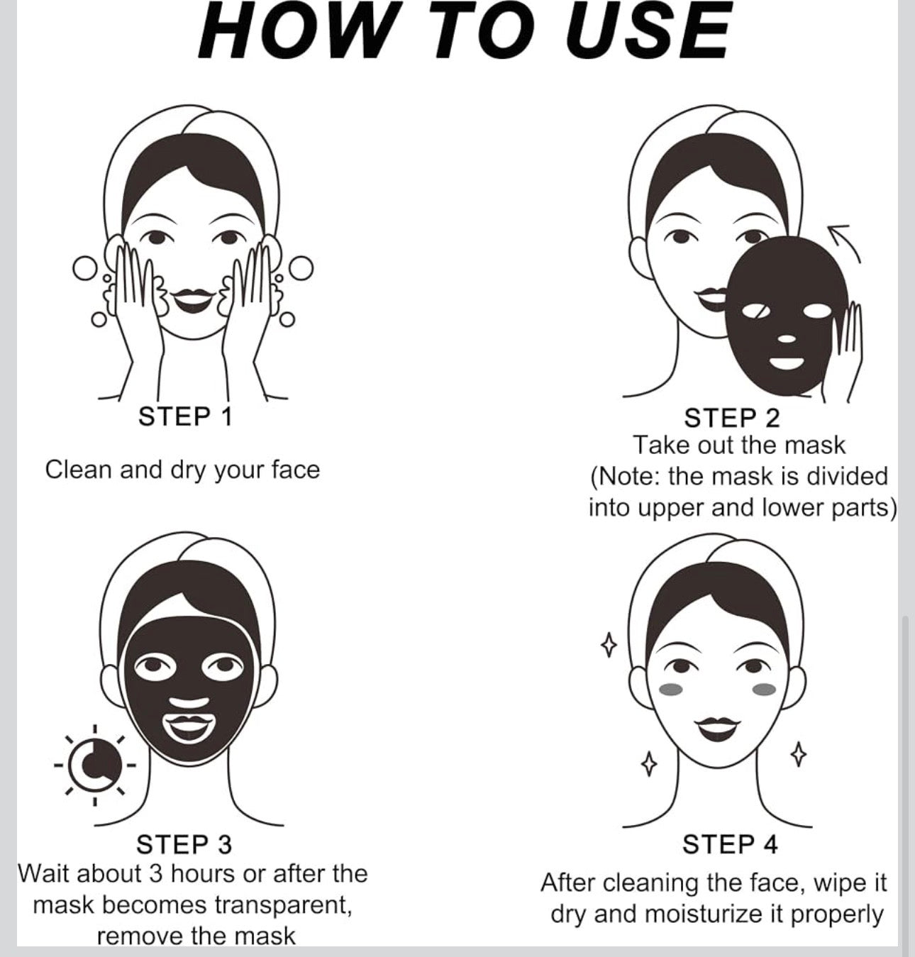Bio-Collagen Real Deep Mask, Hydrating Overnight Mask,Korean Skin Care, Pack of 4