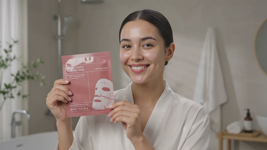 Bio-Collagen Real Deep Mask, Hydrating Overnight Mask,Korean Skin Care, Pack of 4